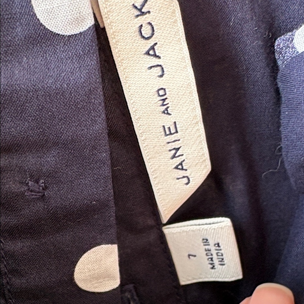 Janie and Jack Navy Polka Dot classic beauty summer Dress - Picture 5 of 7